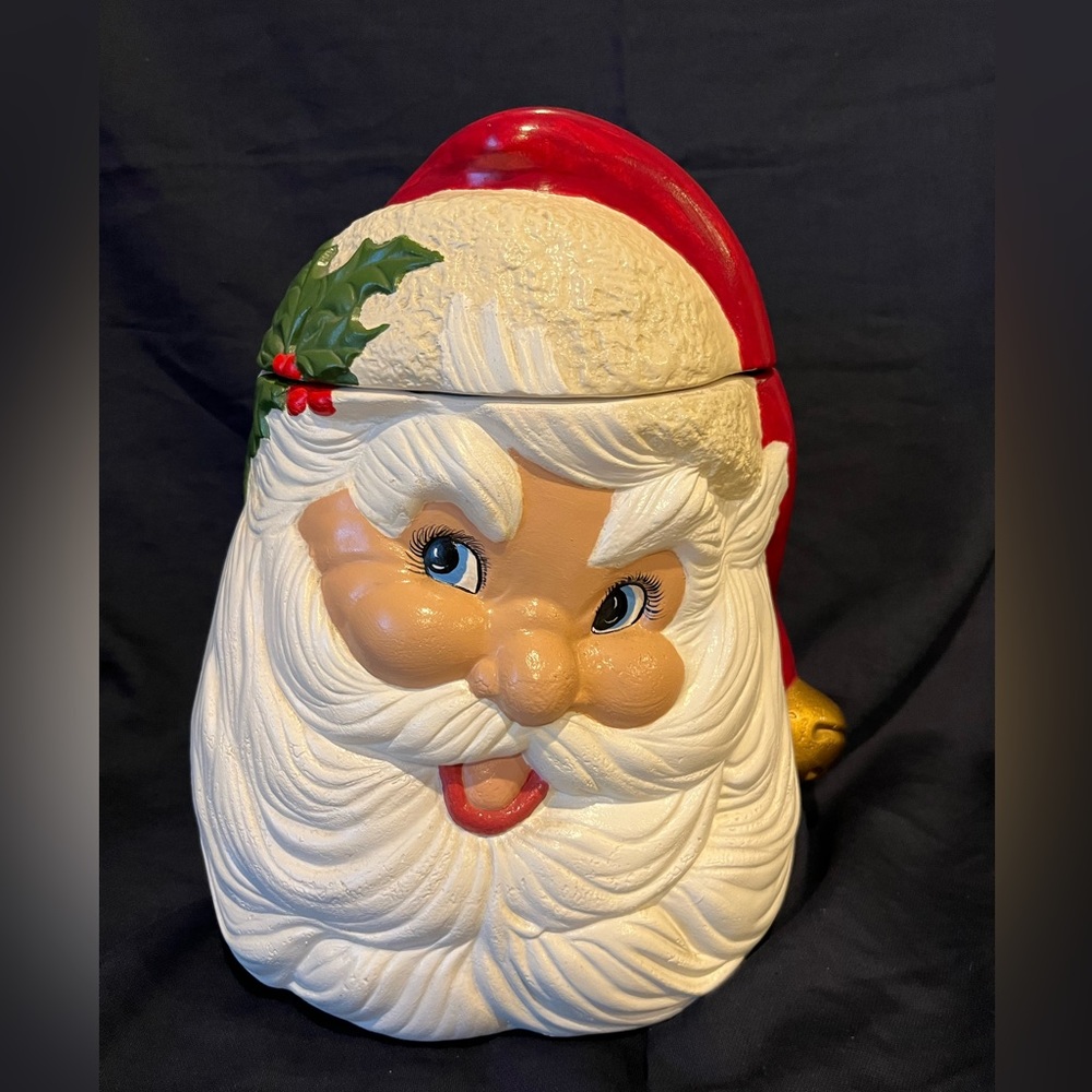 Vintage Large Santa Head Cookie Jar - Picture 1 of 8